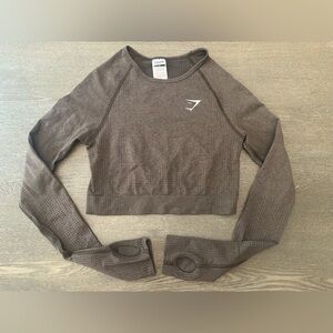 LIKE NEW GYMSHARK LONG SLEEVE CROPPED WORKOUT TOP - Size Small SKU:529